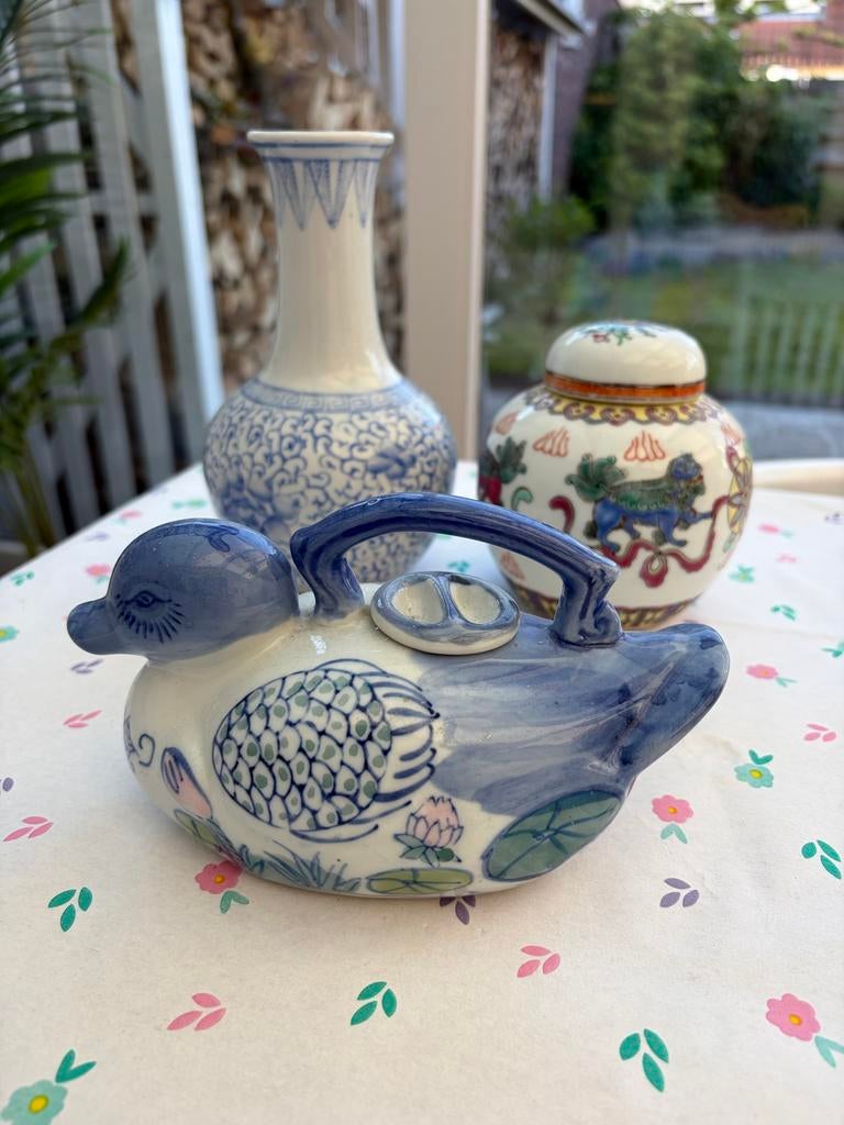 Set van 3 Chinese decoratieve items, Ophalen of Verzenden