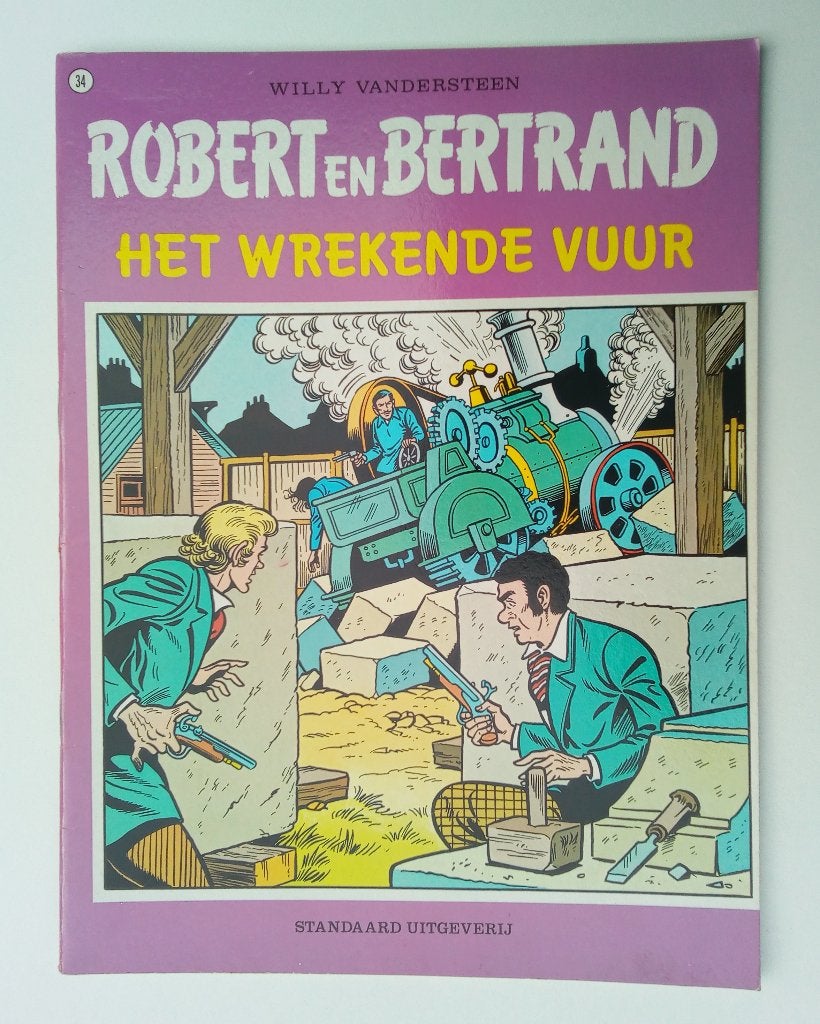 Robert en Bertrand - Deel 34 - W.Vandersteen, Gelezen, W. Vandersteen, Eén stripboek, Ophalen of Verzenden