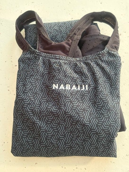 Nabaiji Zwempak Dames - Zwart met patroon, Ophalen of Verzenden, Zo goed als nieuw, Zwart, Badpak