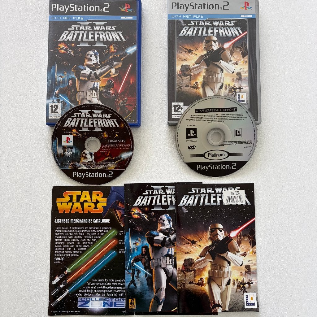 Star Wars Battlefront 1 + 2 PS2 compleet – PAL, Shooter, 2 spelers, Ophalen of Verzenden, Zo goed als nieuw
