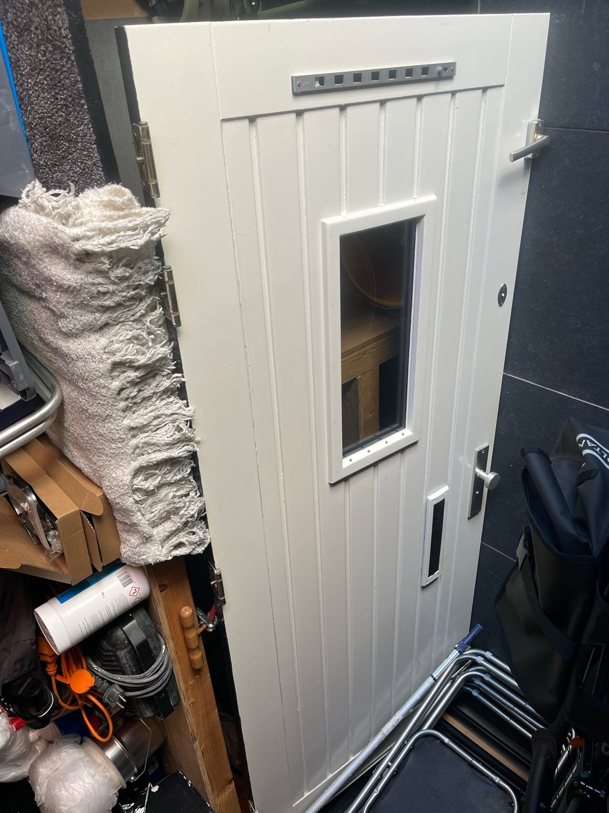Gebruikte Buitendeur met Glas en Brievenbus, Doe-het-zelf en Verbouw, Ophalen, Gebruikt, 80 tot 100 cm, Buitendeur