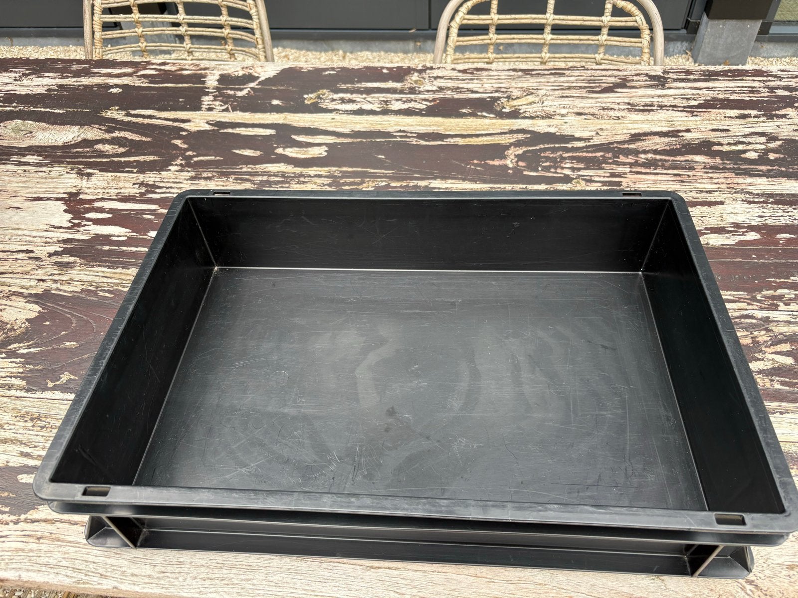 Kunststof zwarte kratten 60x40x12 cm - Diverse doeleinden, Doe-het-zelf en Verbouw, Gebruikt, 40 tot 60 cm, 50 tot 75 cm, Minder dan 35 cm