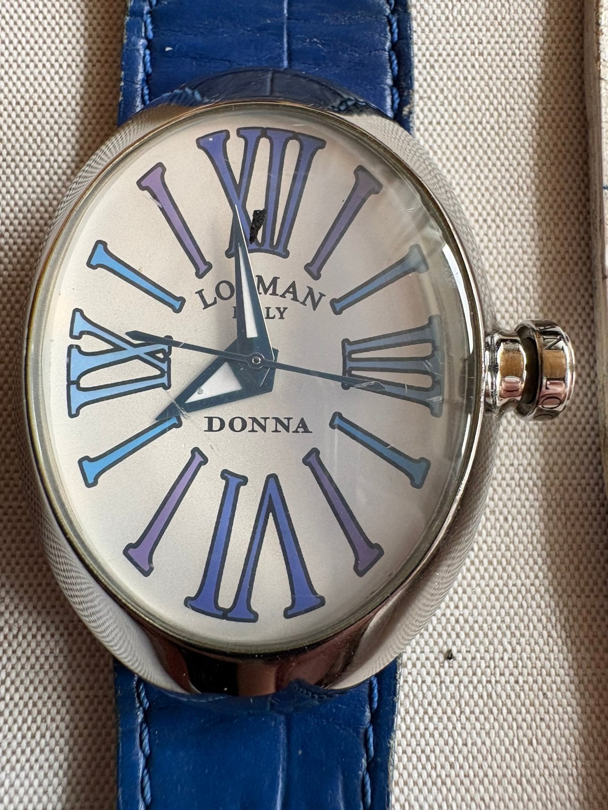 Lockman dames horloge “ Donna”, Ophalen of Verzenden, Zo goed als nieuw, Staal, Overige merken