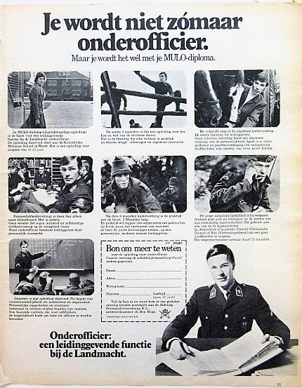 37 vintage advertenties leger 57-00 landmacht luchtmacht, Verzamelen, Ophalen of Verzenden, Landmacht, Nederland