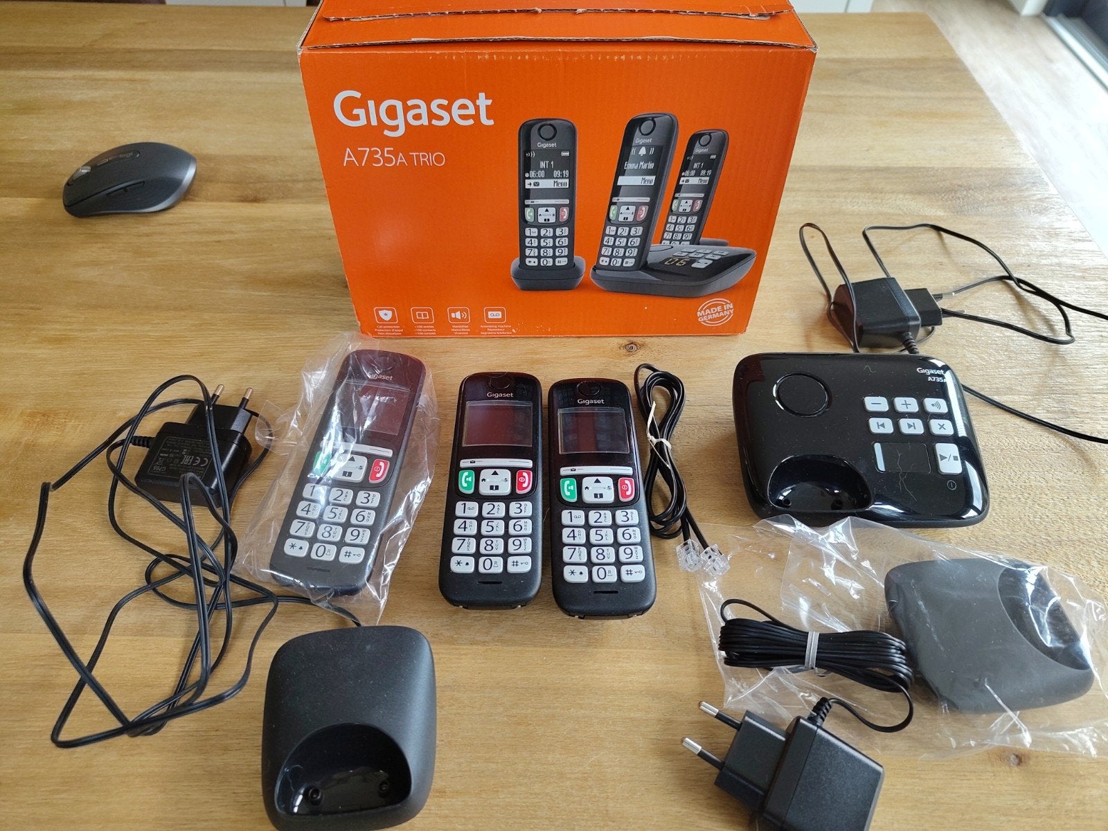 Gigaset A735A Trio draadloze telefoons met antwoordapparaat, Ophalen of Verzenden, Zo goed als nieuw, 3 handsets
