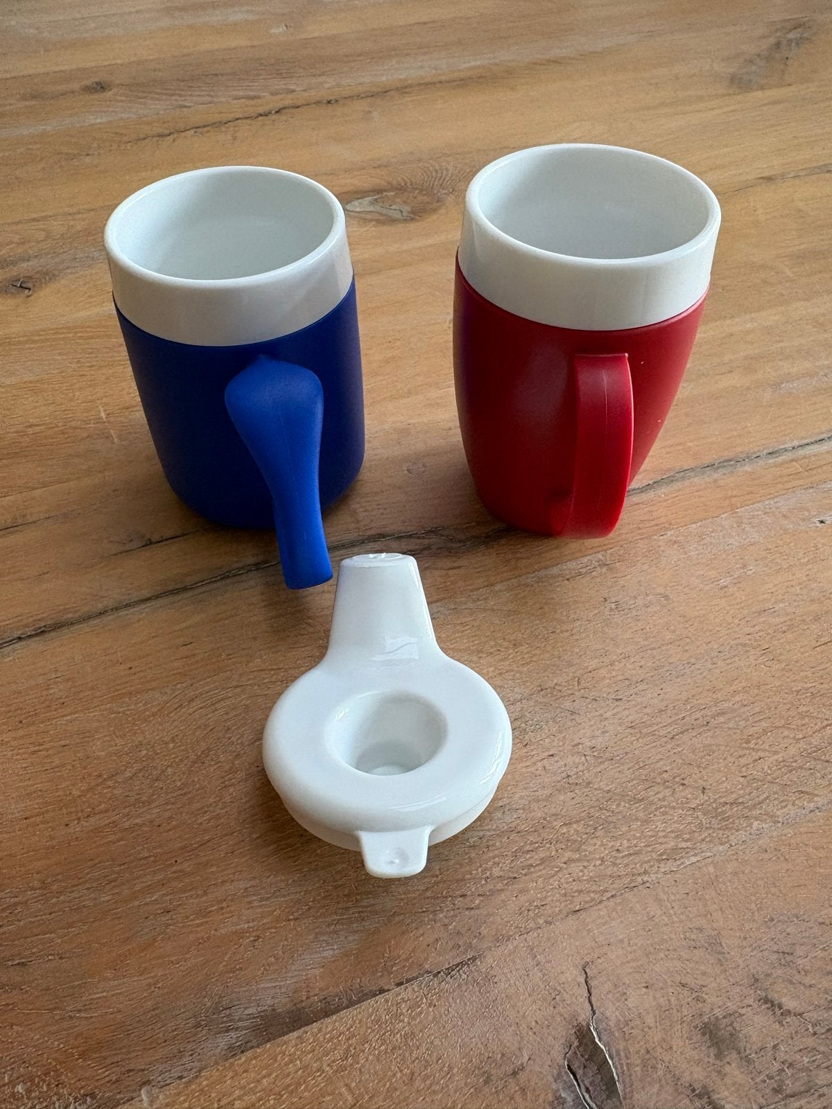 2 Ornamin conische warmhoudbekers met tuitdeksel, Kunststof, Overige merken, Zo goed als nieuw, Overige stijlen
