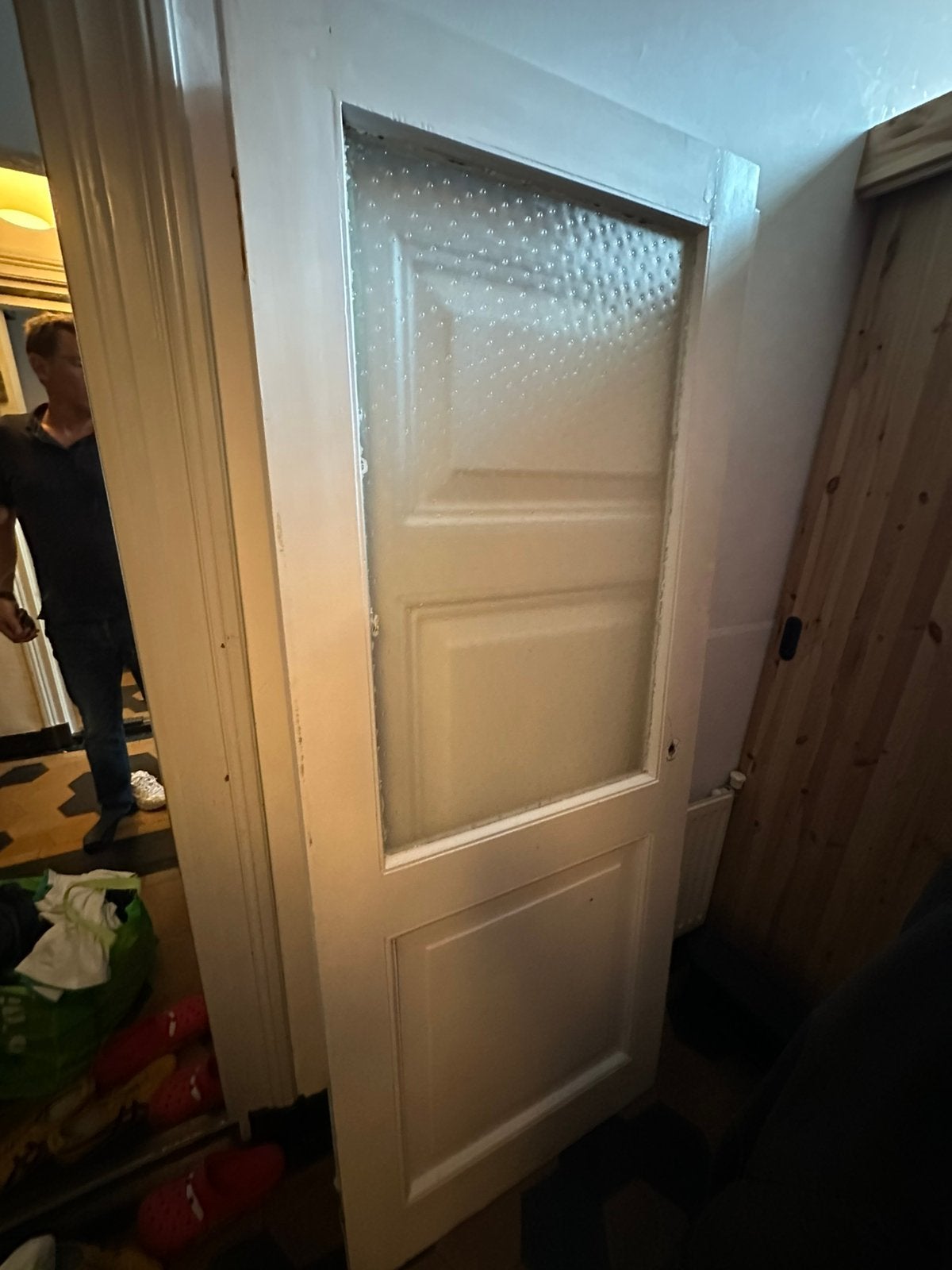 Paneeldeur met glas, Gebruikt, Minder dan 80 cm, Binnendeur, Minder dan 200 cm