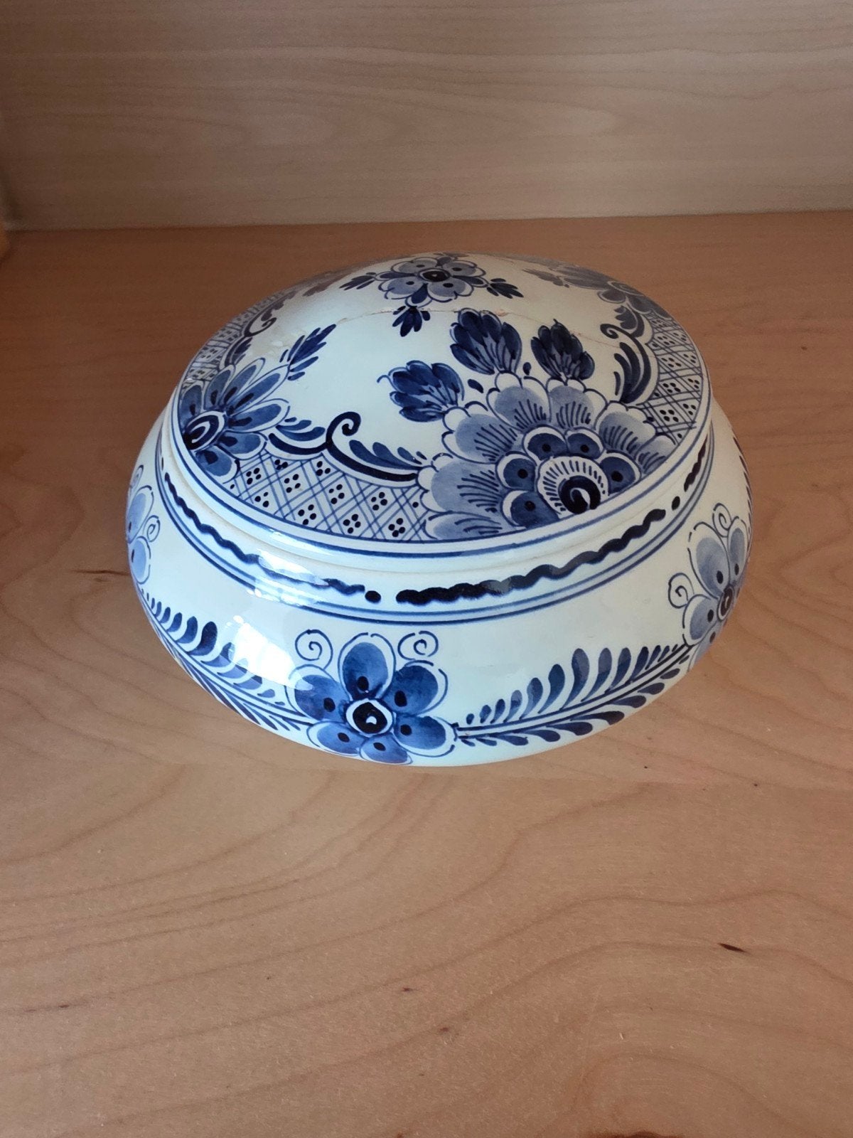 Delfts Blauw set: schoen, doosje en kerstbal, Antiek en Kunst, Antiek | Porselein, Ophalen of Verzenden