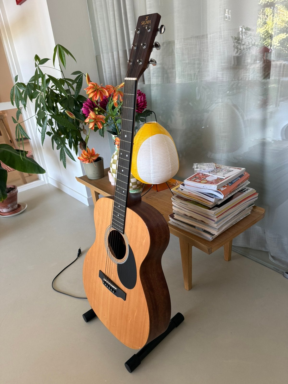 Sigma OMM-ST, akoestische gitaar (+ benodigdheden), Muziek en Instrumenten, Ophalen, Gebruikt, Western- of Steelstringgitaar