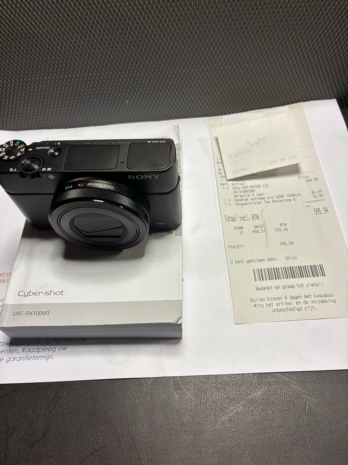Sony Cyber-shot DSC-RX100M3 - Zo goed als nieuw, Audio, Tv en Foto, Ophalen, Zo goed als nieuw, Compactcamera, Accu