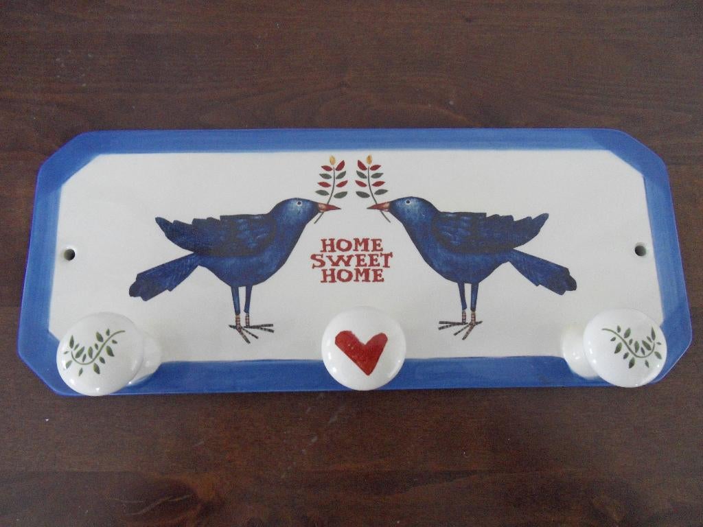 Stenen handdoekenrek, HOME SWEET HOME. 31x13 cm., Huis en Inrichting, Ophalen of Verzenden, Steen/keramiek