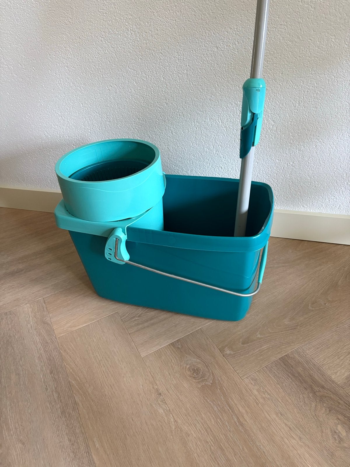 Leifheit dweilemmer met wringer en mop, Ophalen of Verzenden, Dweilemmer, -bak, of -wagen