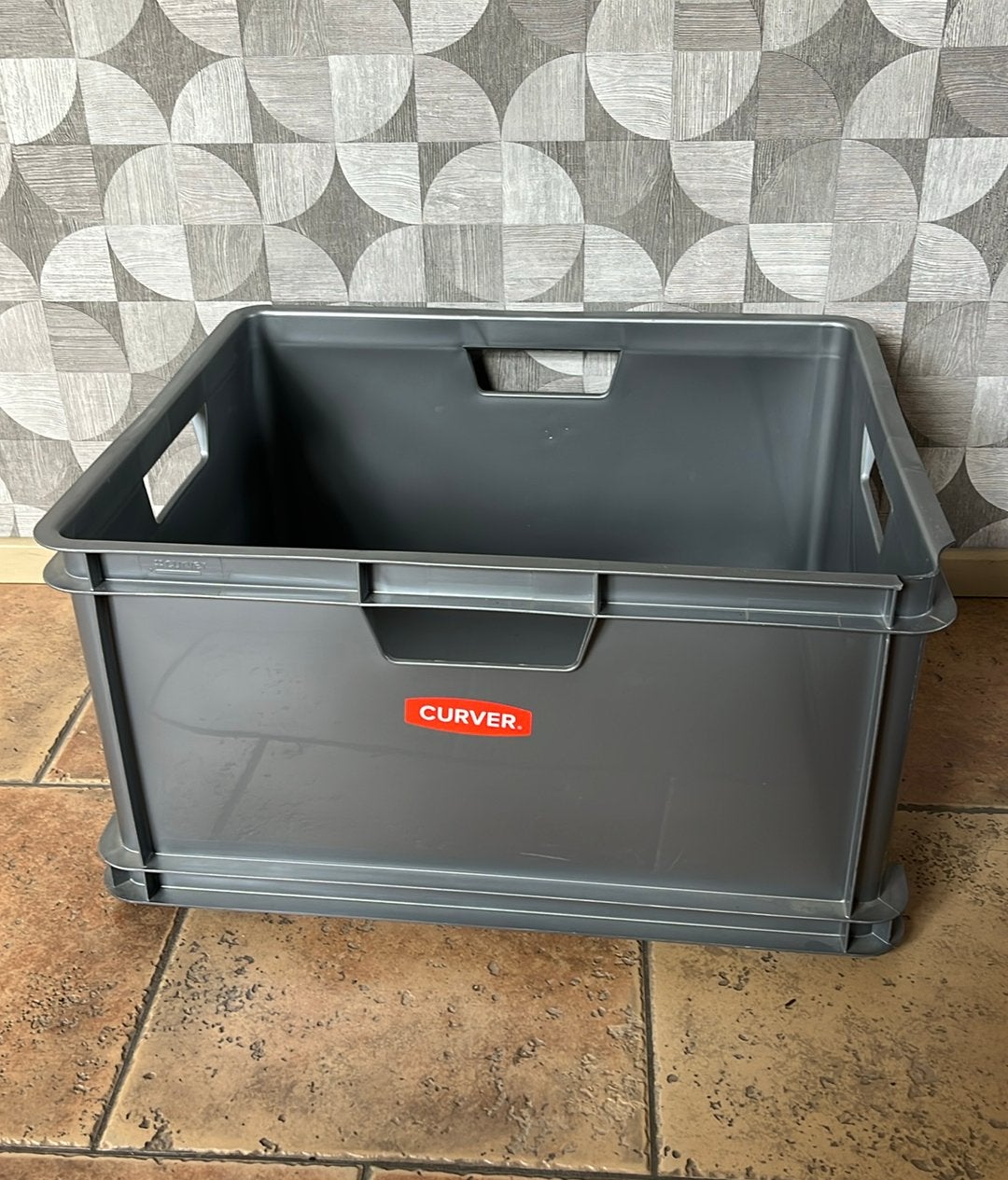 Groot 52x43x28  Curver krat opbergbox mist hoekje, Ophalen, Gebruikt, Overige typen