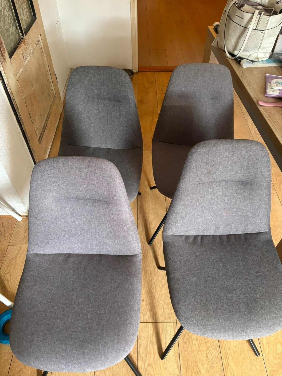 Stoelen, Ophalen, Zo goed als nieuw, Vier, Grijs