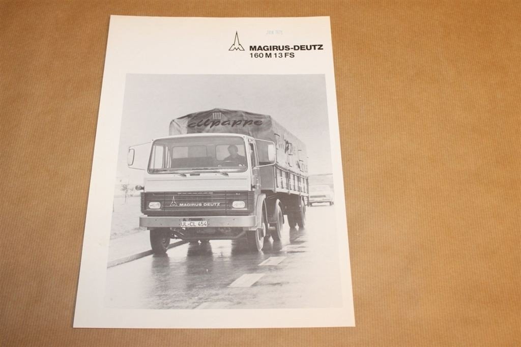Zeldzame folder - Magirus-Deutz 160M 13FS vrachtwagen, Ophalen of Verzenden, Zo goed als nieuw, Tractor en Landbouw