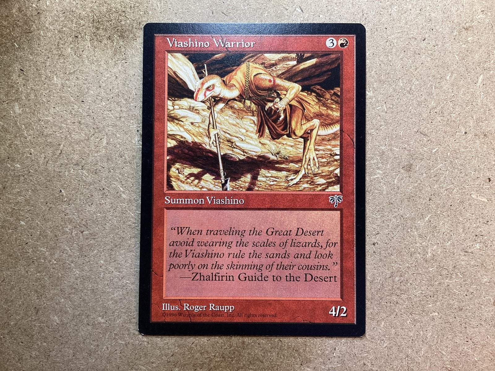 1x Viashino Warrior (Excellent), Ophalen of Verzenden, Zo goed als nieuw, Losse kaart