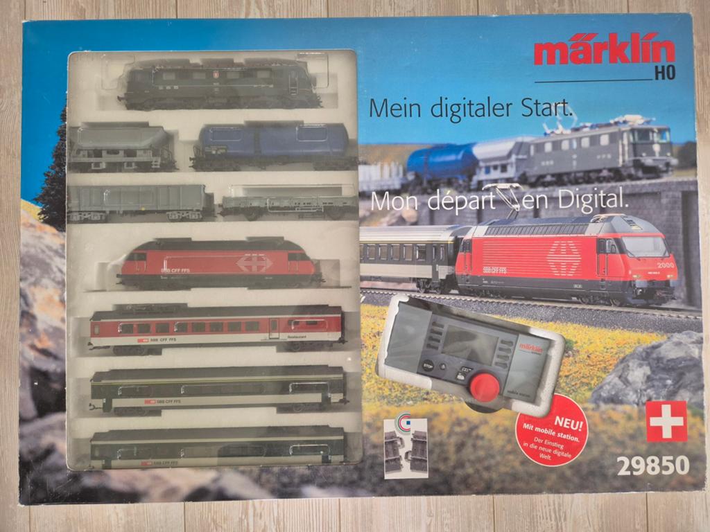 Märklin Digitale startset 29850 SBB, Hobby en Vrije tijd, Modeltreinen | H0, Wisselstroom, Treinset, Ophalen of Verzenden, Zo goed als nieuw