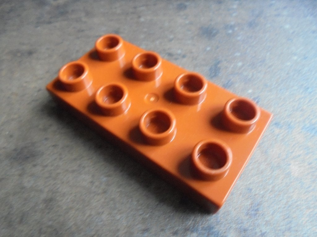 Lego Duplo Plate 2x4x0,5 (zie foto's) 6, Ophalen of Verzenden, Gebruikt, Losse stenen, Duplo