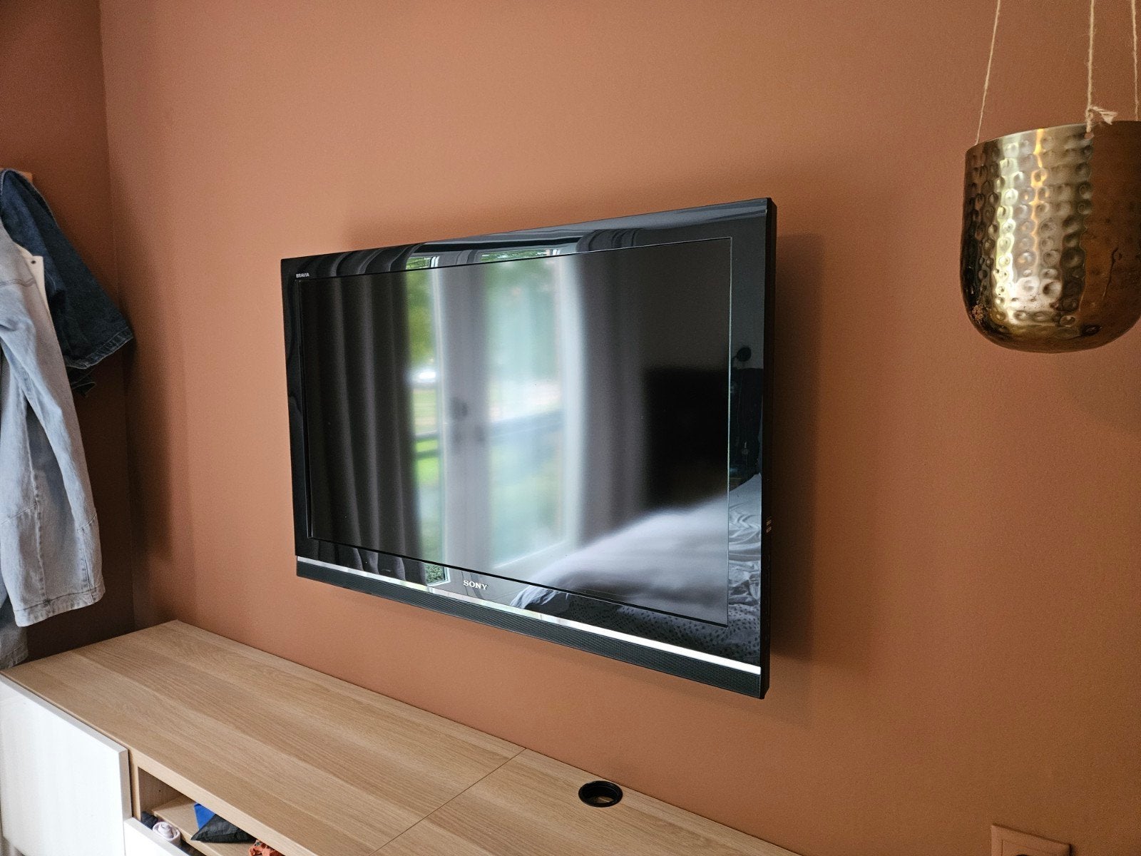 Sony Bravia KDL-40V5500 40 inch Full HD TV met muurbeugel, Ophalen, Gebruikt, 50 Hz, LCD