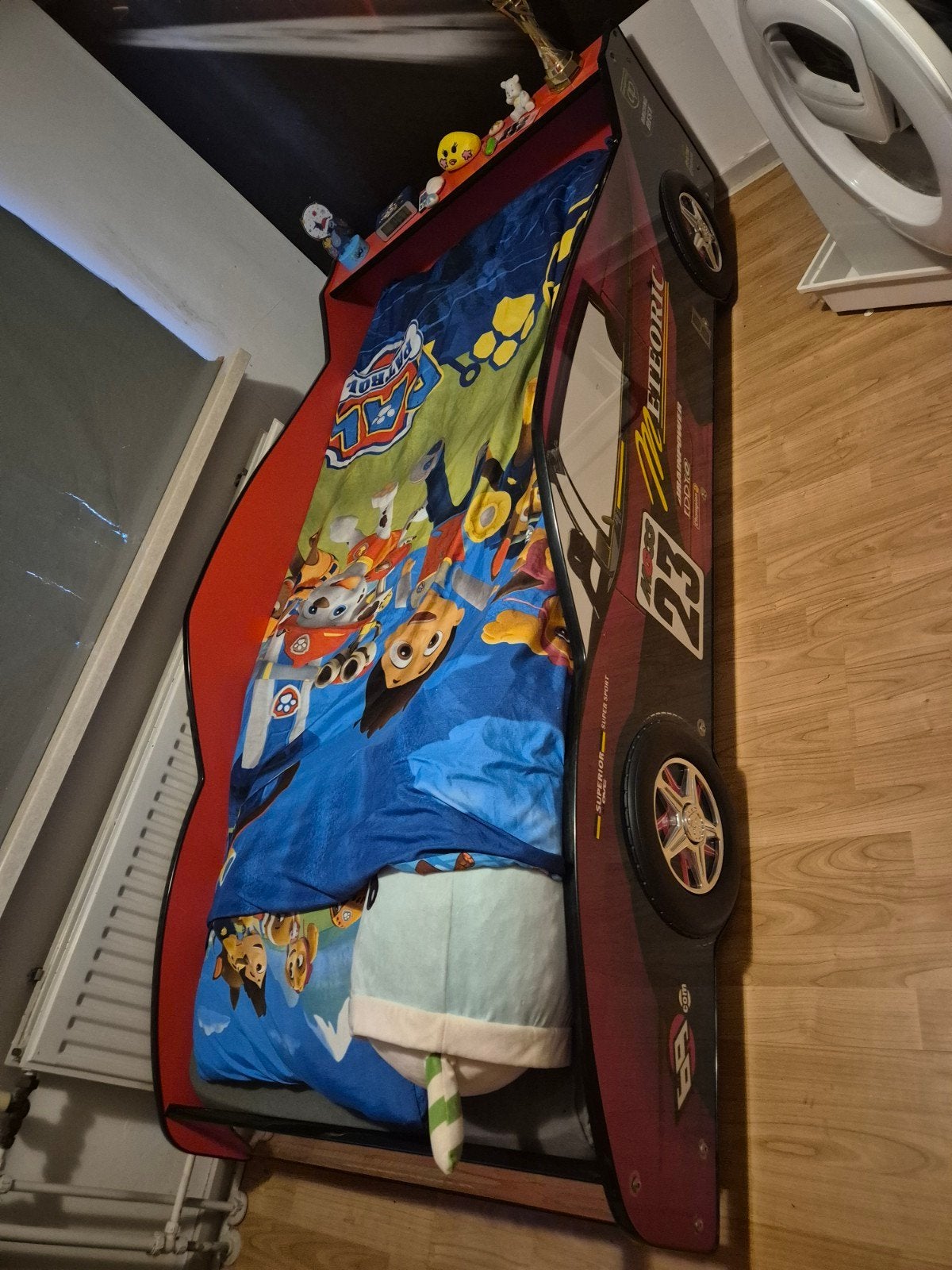 Kinderbed in raceauto-stijl, Ophalen, 85 tot 100 cm, Gebruikt, Lattenbodem
