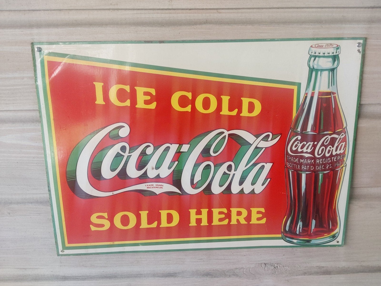 Vintage Coca-Cola Reclamebord., Ophalen of Verzenden, Gebruikt, Reclamebord