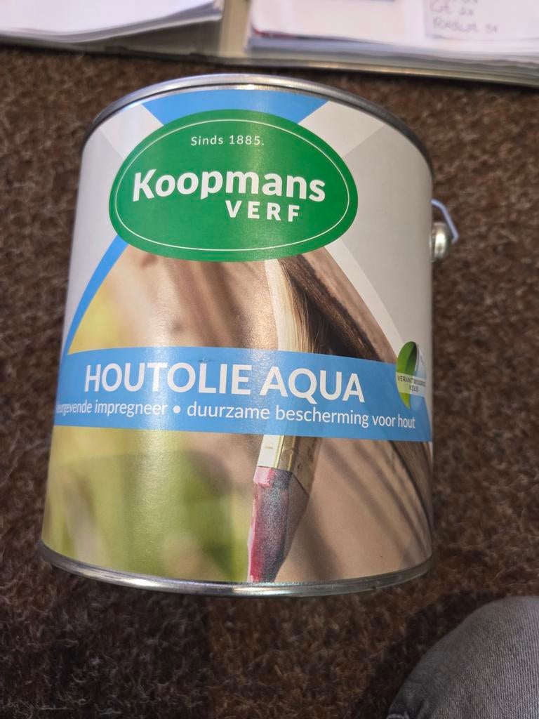 Koopmans Houtolie Aqua 2.5 ltr 30 euro, Ophalen of Verzenden, Nieuw