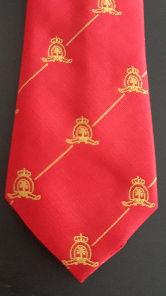 Oranjeboom Bier stropdas rood met gele logo's, Verzamelen, Ophalen of Verzenden, Nieuw, Oranjeboom