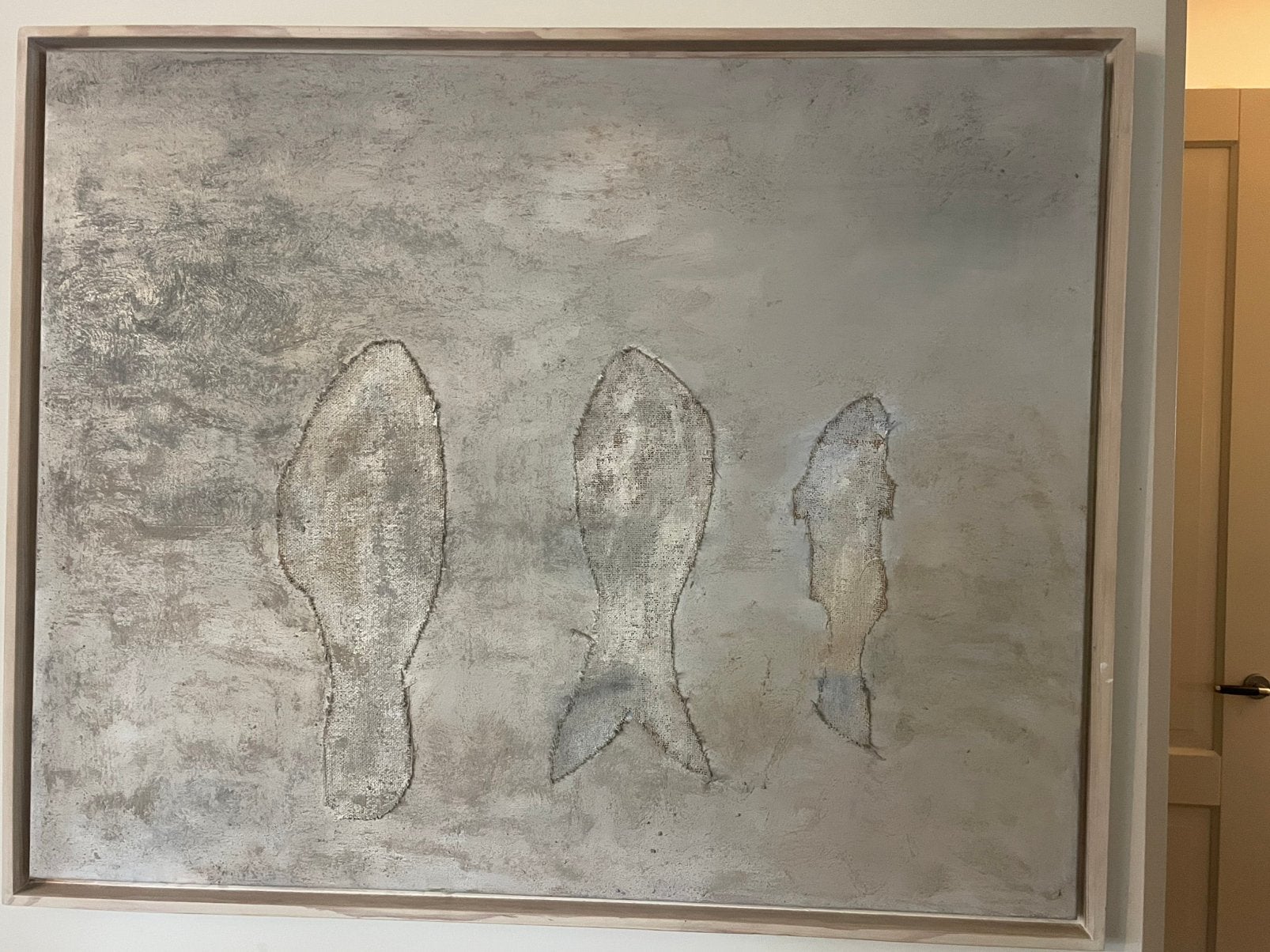 Schilderij vissen, Ophalen