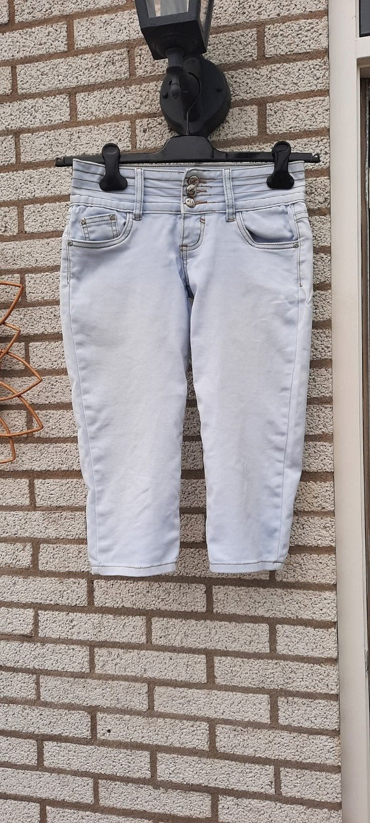 Jeans lichtblauw merk miss rj jeans maat 36 driekwart model, RJ  jeans, Blauw, Ophalen of Verzenden, Zo goed als nieuw