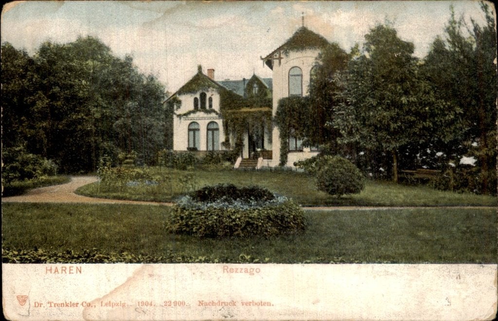 Haren - Villa - Rezzago, Ophalen of Verzenden, Voor 1920, Gelopen, Groningen