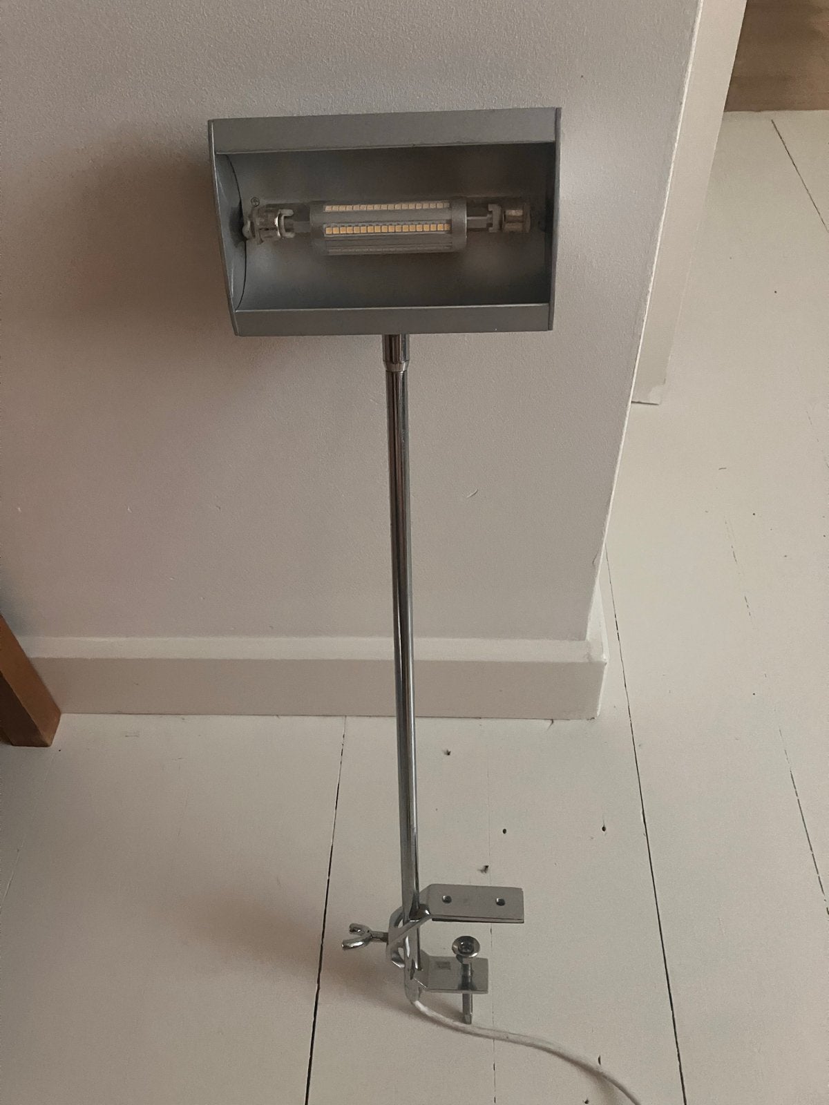 Pendelspot SLV R7S - Flexibele Klemlamp met LED, Overige merken, Gebruikt, Overige fittingen, Zilver
