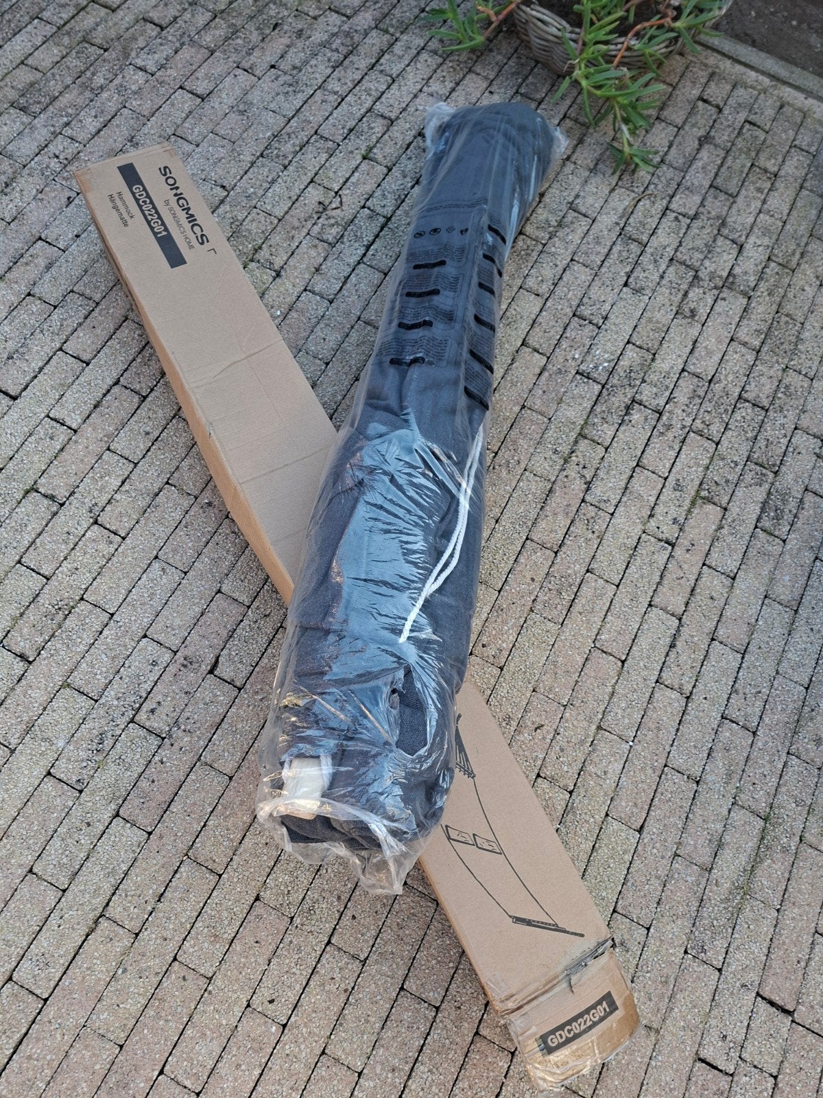 Songmics Hangmat met Spreidstokken en Kussens, Ophalen, Meerpersoons, Nieuw, Met standaard