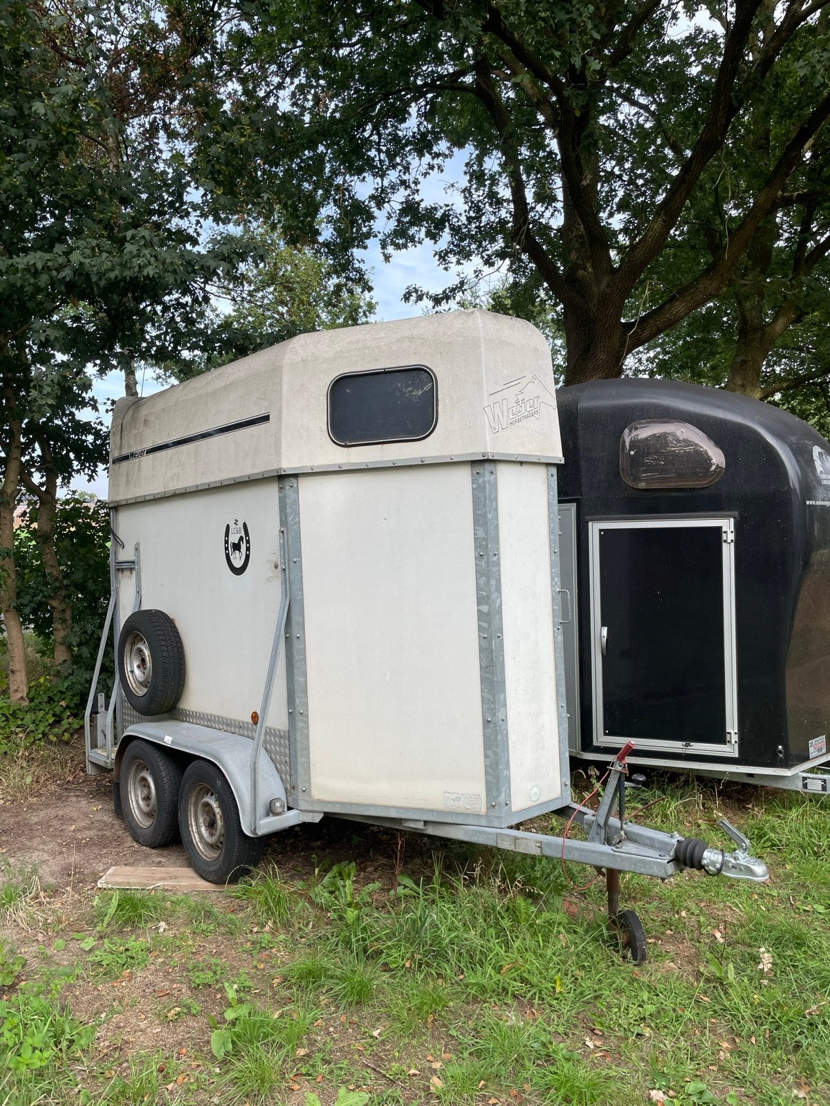 Weijer 1,5 paards trailer, Dieren en Toebehoren, Paarden en Pony's | Trailers en Aanhangwagens, Ophalen, Gebruikt, Hout, 1½-paards trailer