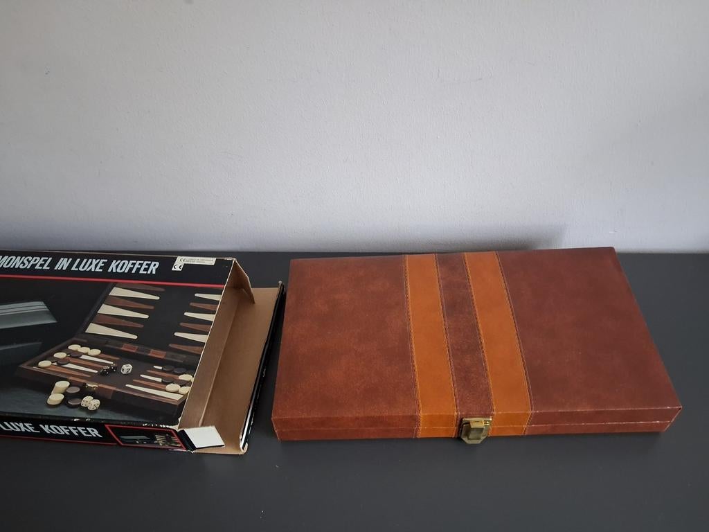 Backgammon spel tric trac koffer, Ophalen of Verzenden