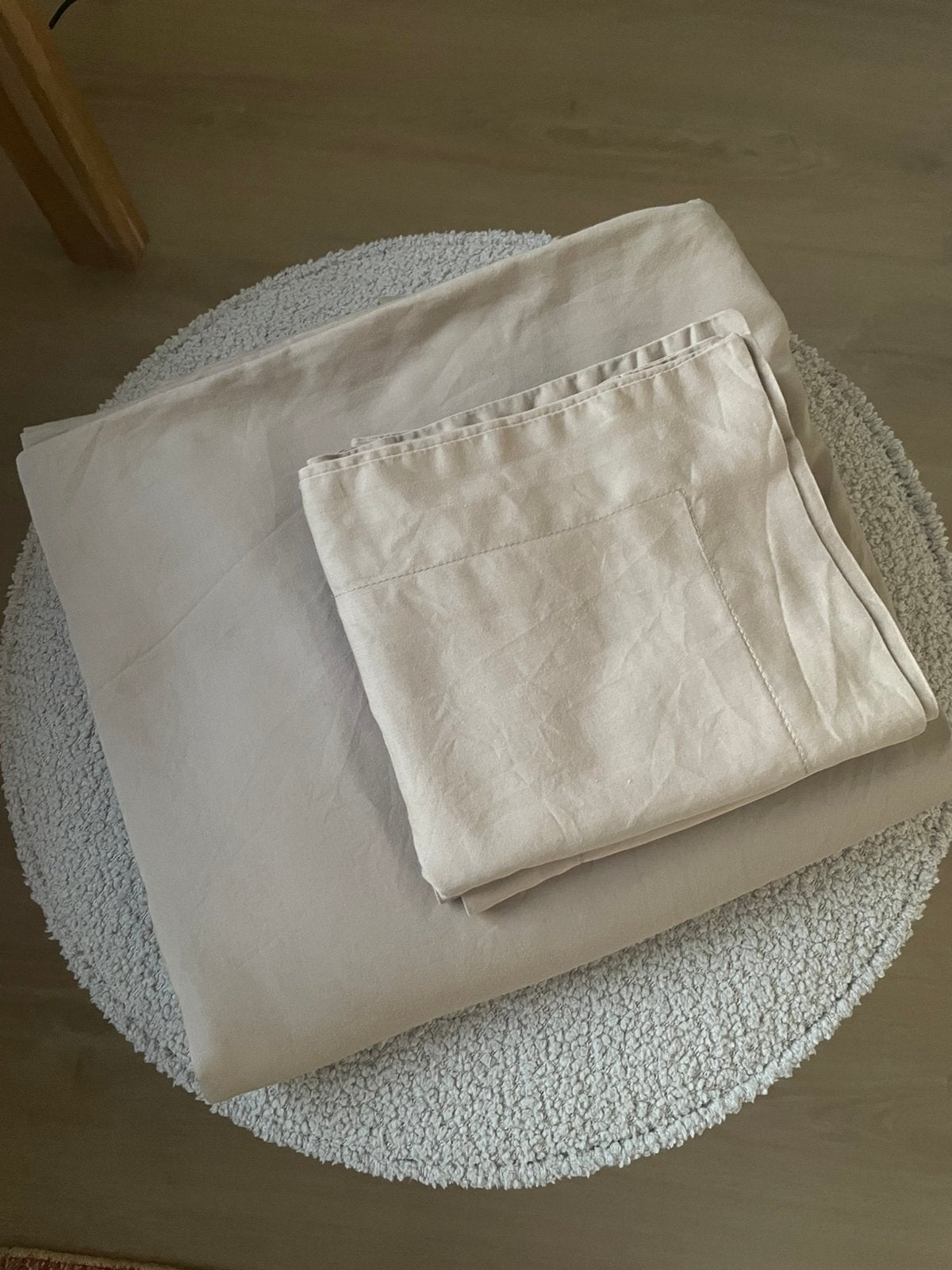 Ikea dekbedovertrek 240x220 katoensatijn, Gebruikt, Beige, Dekbedovertrek, Overige materialen