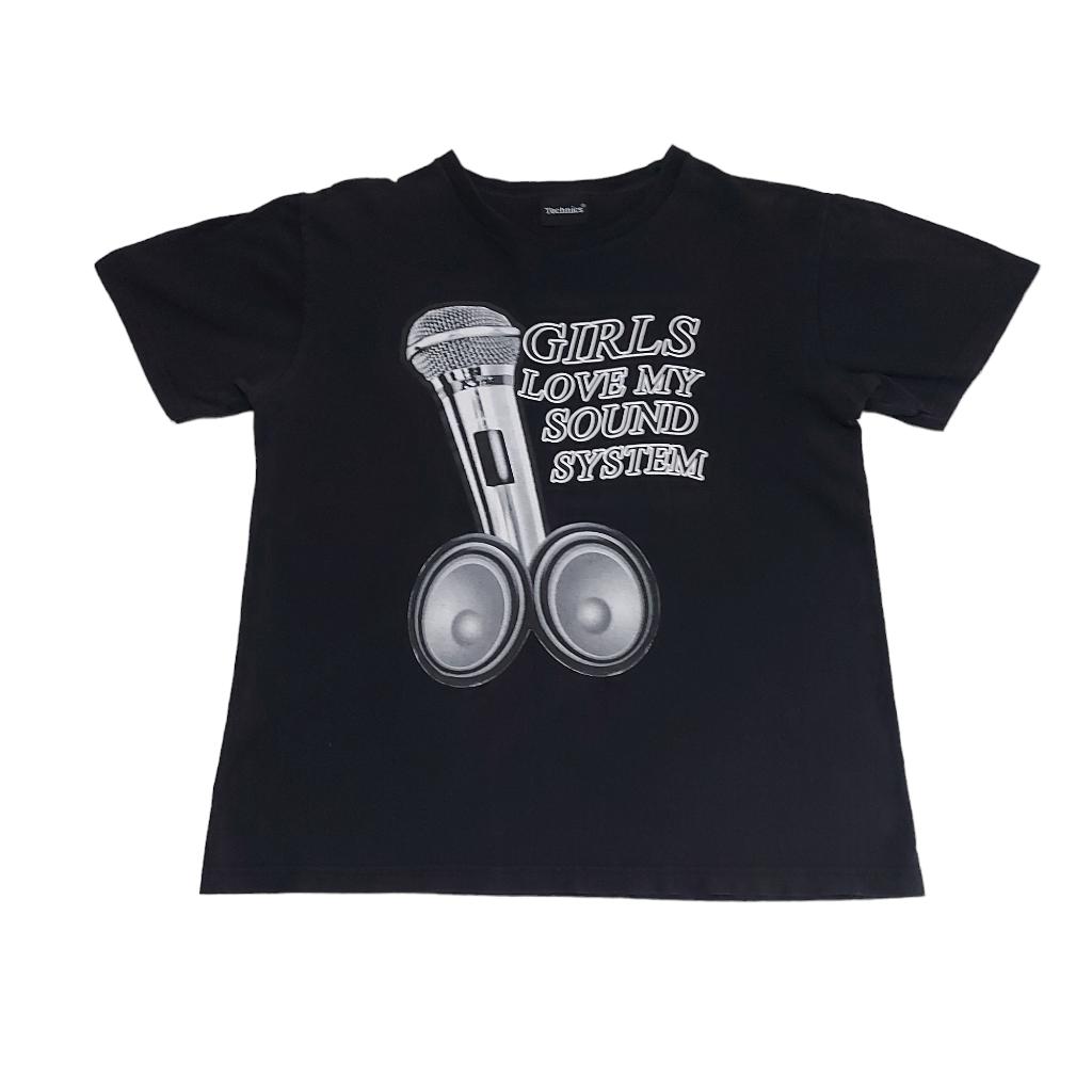 Technics Girls Love My Sound System t-shirt maat L, Maat 52/54 (L), Verzenden, Zwart, Technics
