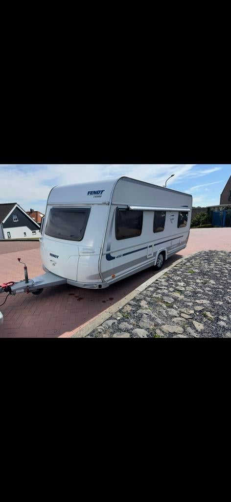 Fendt Saphir 490 2014 topconditie 4 seizoenscaravan, Caravans en Kamperen, Rondzit, Particulier, Fendt, Luifel