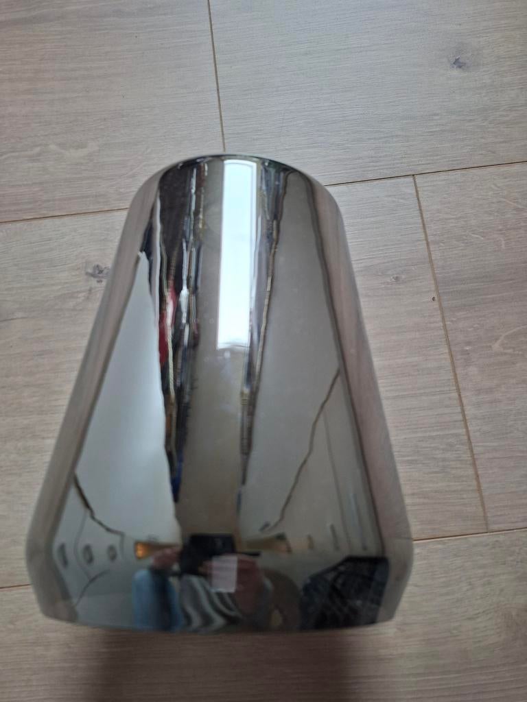 Moderne Lampenkap van Rookglas, Modern, Tijdloos, Industrieel, Ophalen of Verzenden, Zo goed als nieuw, Minder dan 25 cm