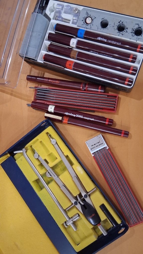 Rotring pennen en passer, Ophalen of Verzenden, Gebruikt, Overige typen
