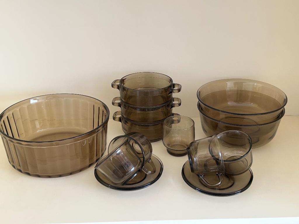 Arcoroc rookglas, Glas of Glazen, Gebruikt, Ophalen of Verzenden, Glas