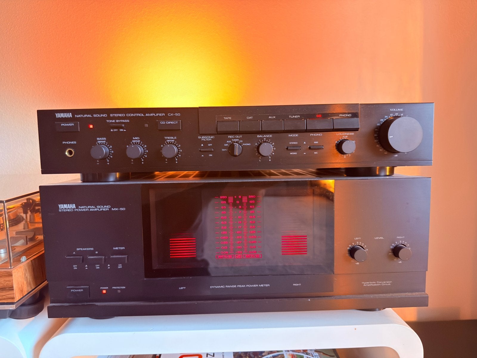 Yamaha CX50 en MX50 Voor- en Eindversterker., Audio, Tv en Foto, Versterkers en Receivers, Gebruikt, Yamaha, Ophalen of Verzenden