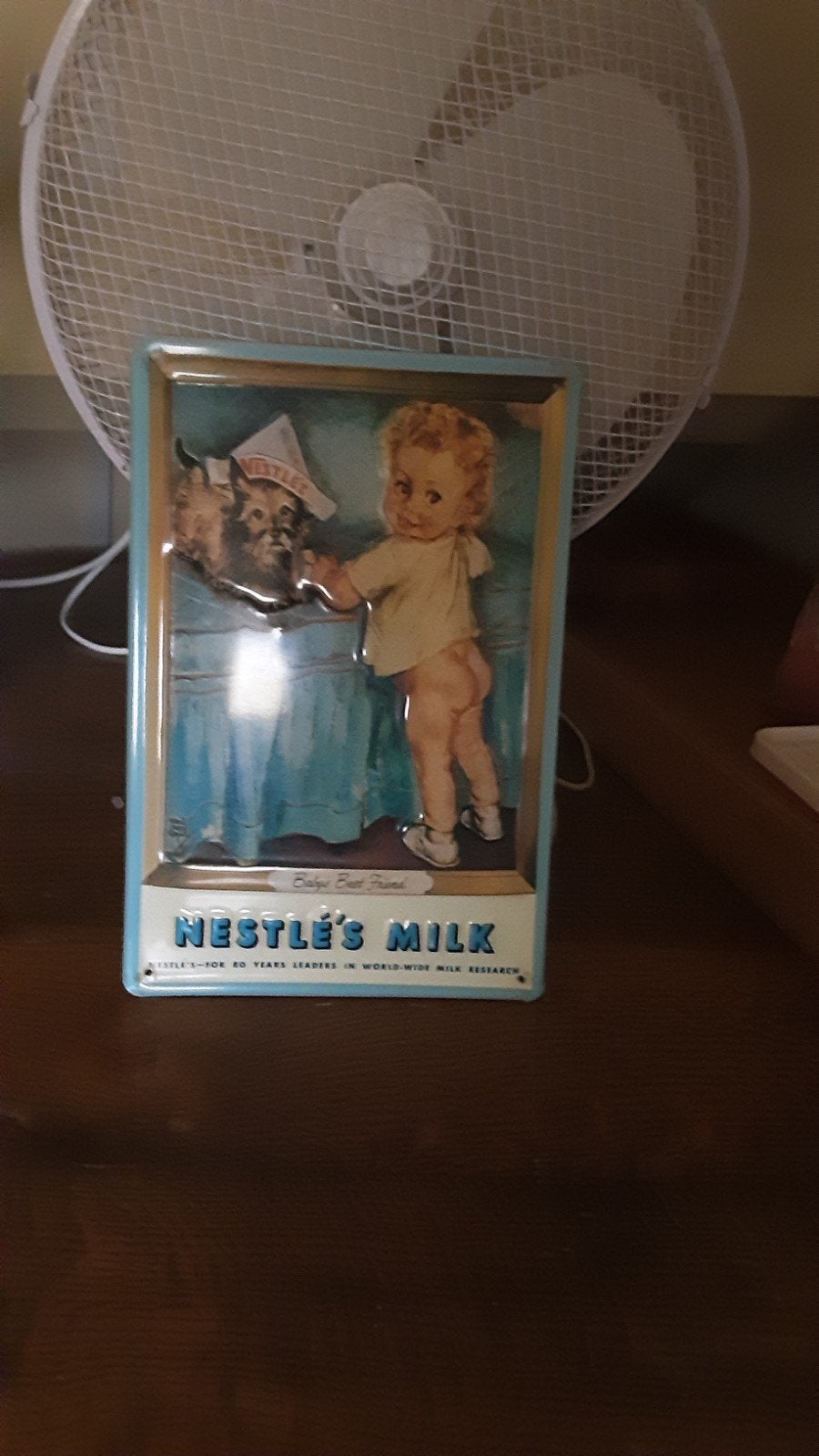 Vintage geëmailleerd Nestlé's Milk reclamebord, Ophalen of Verzenden