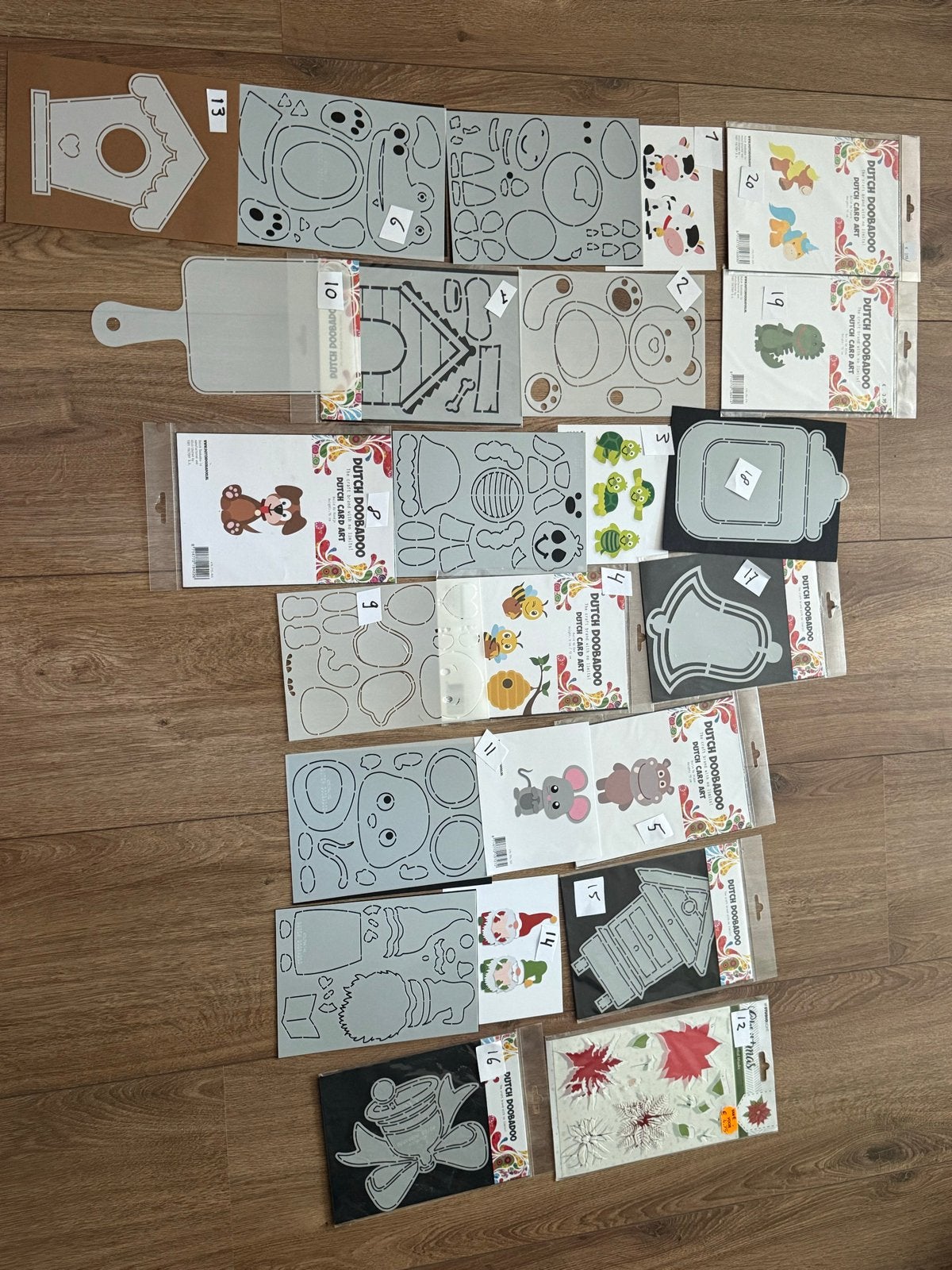 Diverse Dutch Doobadoo mallen en knutselsets, Handgemaakt, Dieren, Meerkleurig, Ophalen of Verzenden