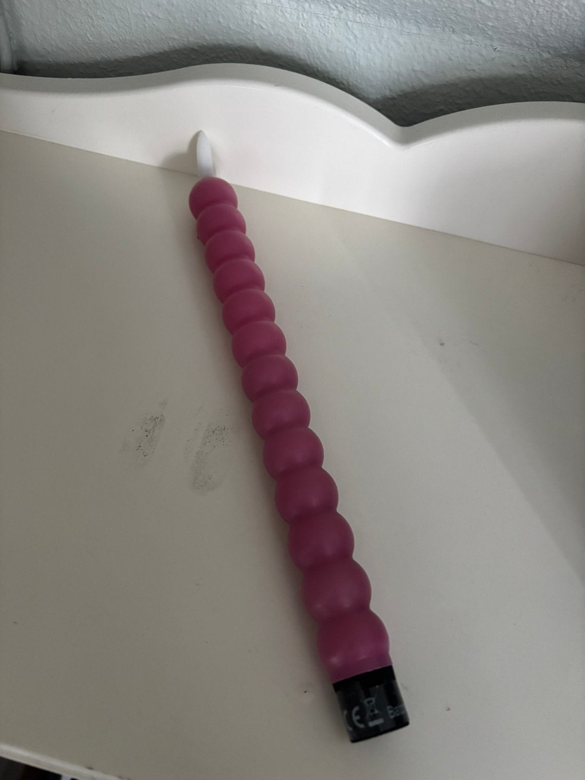 Roze ledkaars Hema, Kunststof, Gebruikt, Ophalen of Verzenden, Kaars
