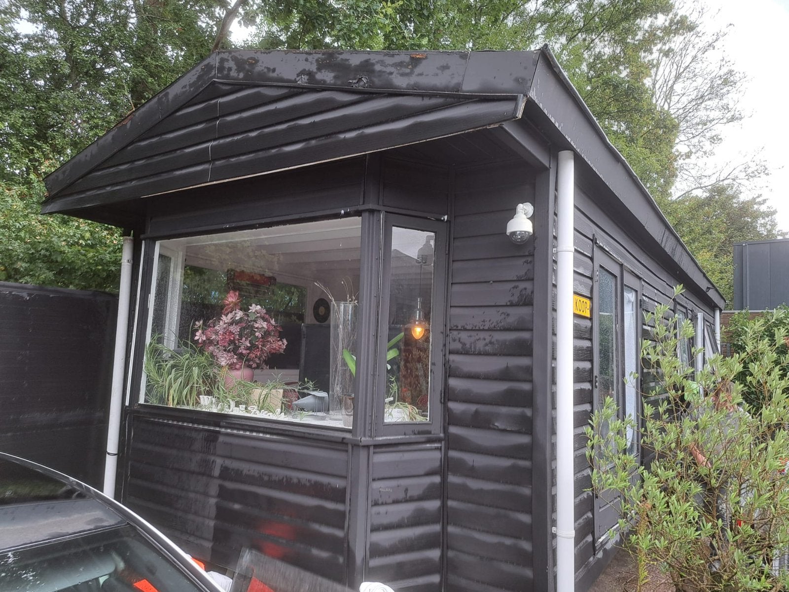 Chalet zonder staplaats is rolbaar