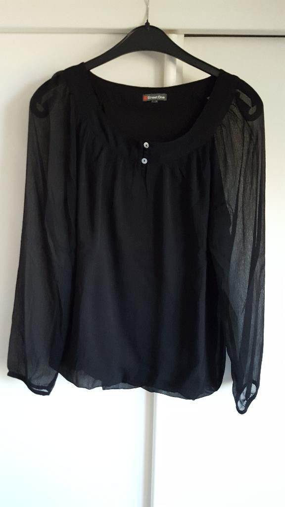 Street One zwarte top maat 36, Kleding | Dames, Tops, Zwart, Street One, Ophalen of Verzenden, Zo goed als nieuw