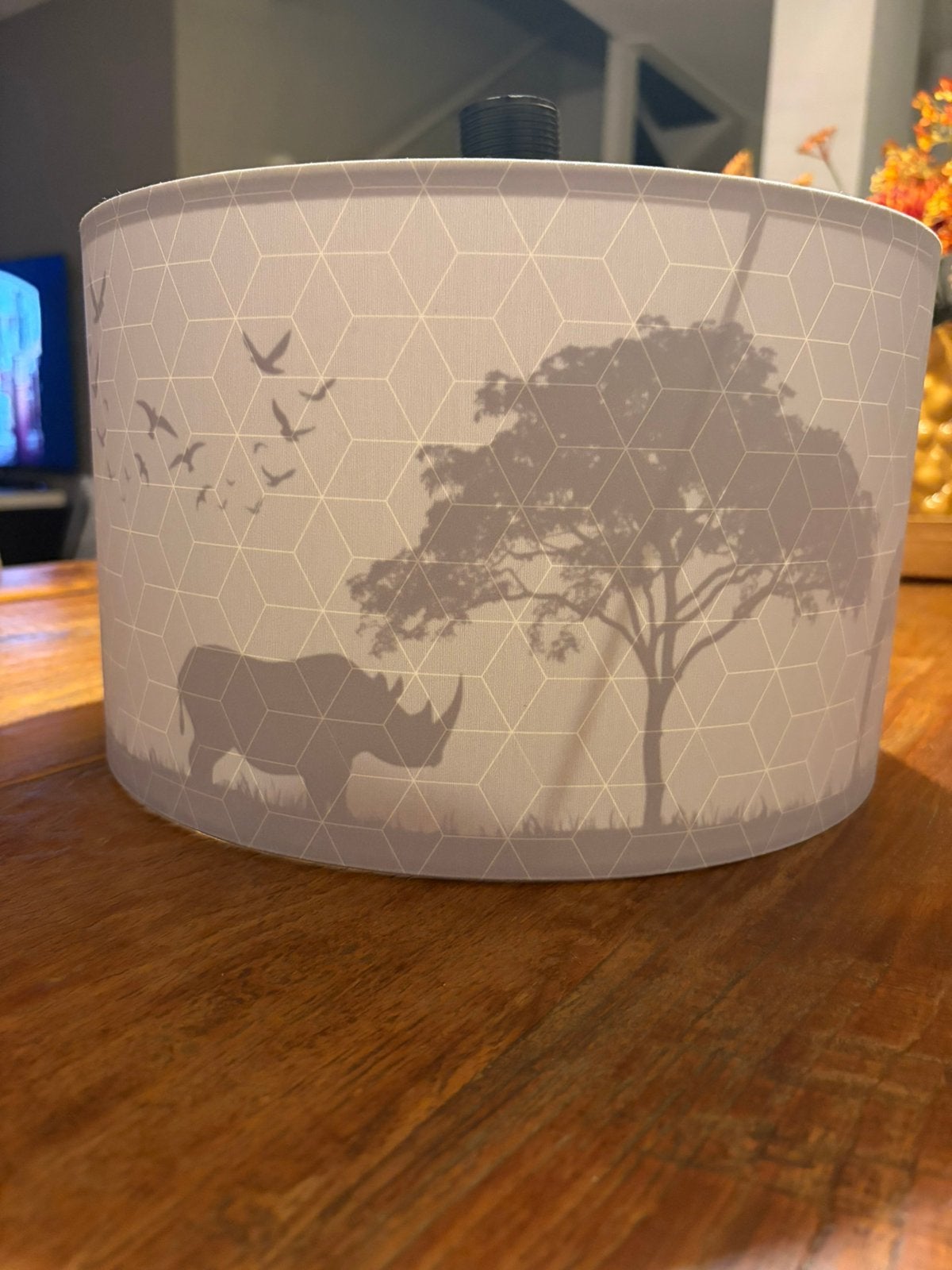 Dieren hanglamp safari grijs, Ophalen of Verzenden, Zo goed als nieuw