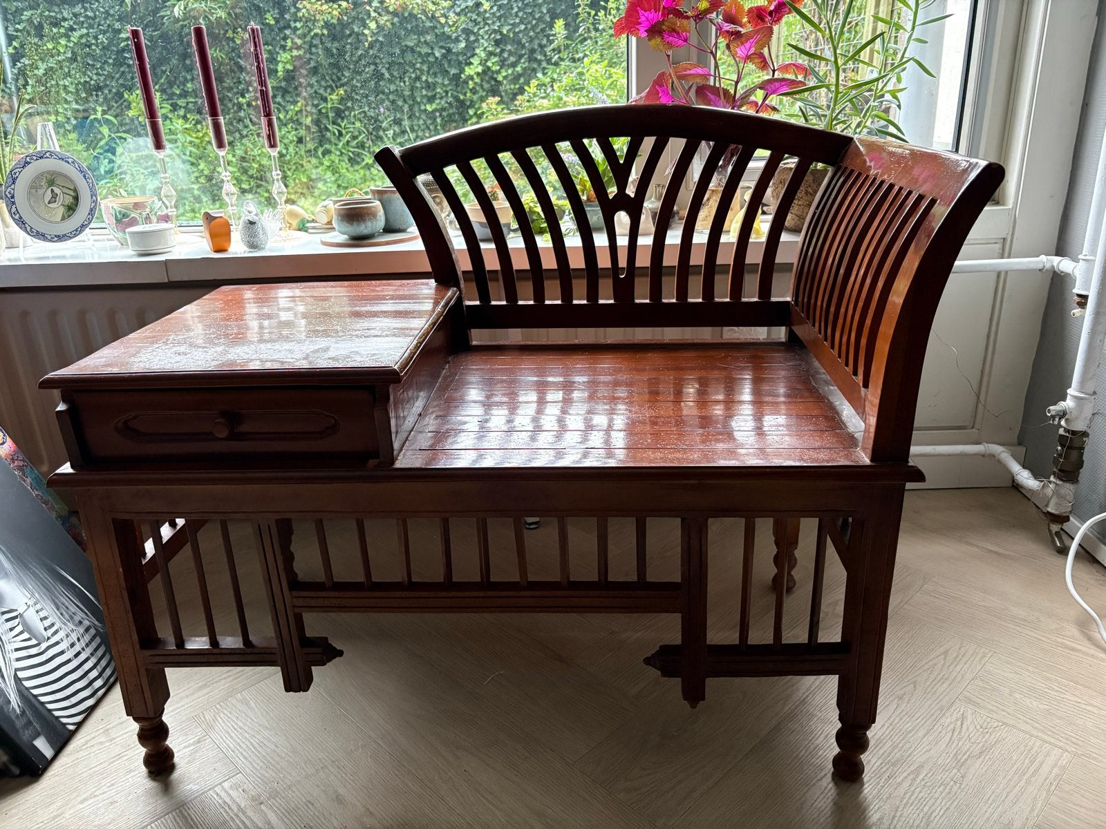 Fraai gelakt 'telefoon tafel' houten meubel, Ophalen