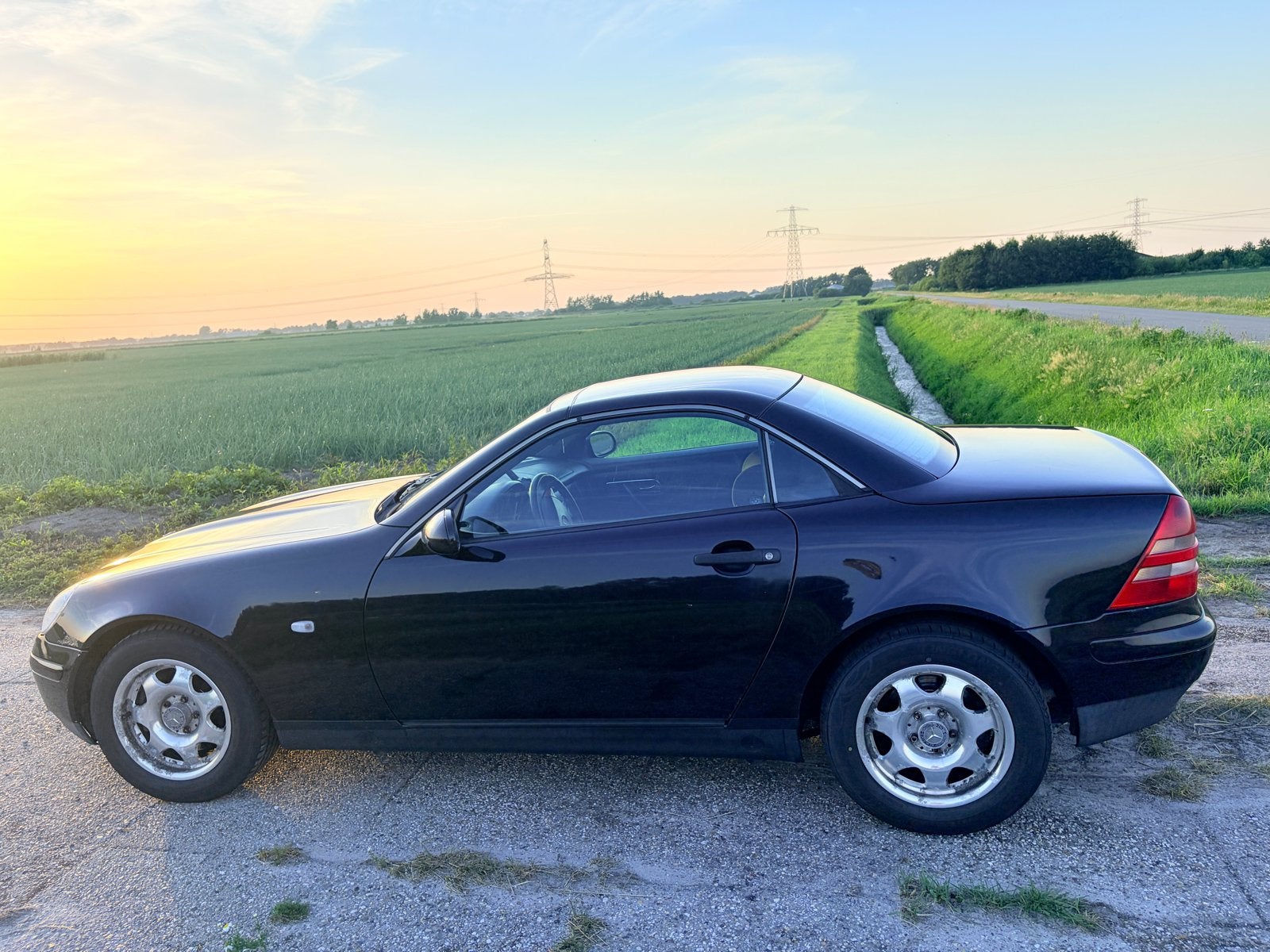 Mercedes-Benz SLK 2.0 Slk200 Roadster 2000 Zwart, Auto's, 1998 cc, 4 cilinders, Cabriolet, Zwart