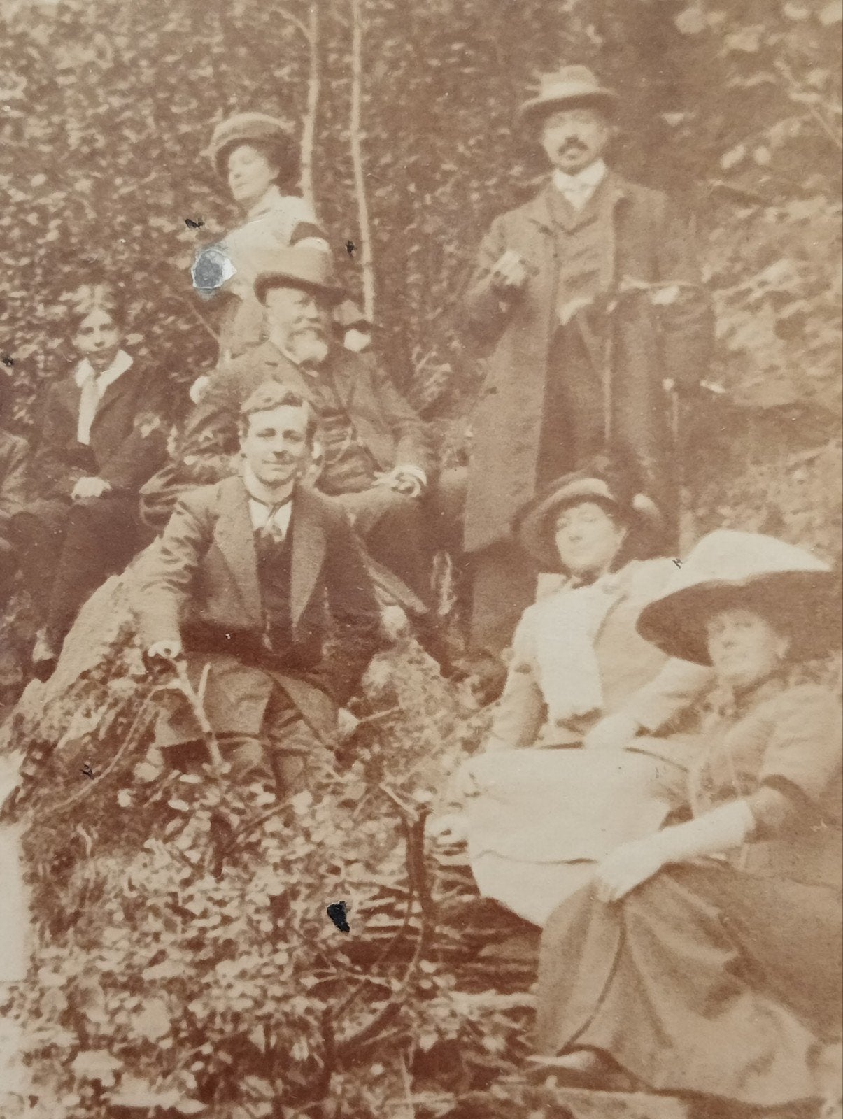 Kabinetkaart foto 1912 wandeling Spa Ardennen België, Ophalen of Verzenden